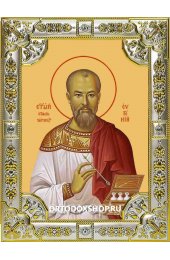 Икона Евгений Боткин серебро 18 х 24 со стразами, арт вк-1851