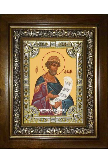 Икона Давид царь и пророк, 18x24 см, со стразами, в деревянном киоте, арт вк-1882