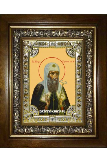 Икона Ермоген Московский, 18x24 см, со стразами, в деревянном киоте, арт вк-1891