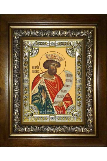 Икона Давид царь и пророк, 18x24 см, со стразами, в деревянном киоте, арт вк-1898