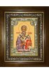 Икона Геннадий Новгородский, 18x24 см, со стразами, в деревянном киоте, арт вк-1921