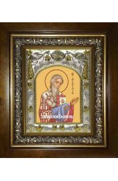 Икона Мефодий равноапостольный апостол, 14x18 см, в деревянном киоте 20х24 см, арт вк-1986