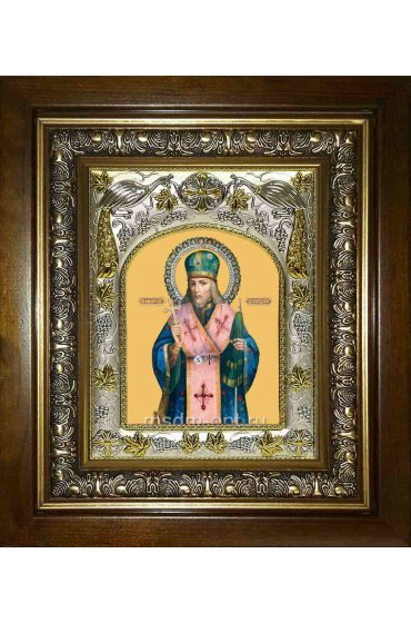 Икона Иоасаф Белгородский, 14x18 см, в деревянном киоте 20х24 см, арт вк-1999