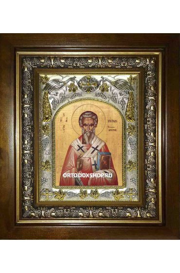 Икона Мирон Критский, 14x18 см, в деревянном киоте 20х24 см, арт вк-2001