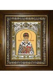 Икона Иона Московский, 14x18 см, в деревянном киоте 20х24 см, арт вк-2031