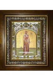 Икона Леонид Афинский, 14x18 см, в деревянном киоте 20х24 см, арт вк-2035