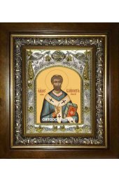 Икона Климент папа Римский, 14x18 см, в деревянном киоте 20х24 см, арт вк-2037