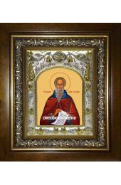 Икона Иоанн Лествичник, 14x18 см, в деревянном киоте 20х24 см, арт вк-2039