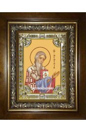 Икона Мефодий равноапостольный, 18x24 см, со стразами, в деревянном киоте, арт вк-2132