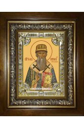 Икона Иов Московский, 18x24 см, со стразами, в деревянном киоте, арт вк-2142