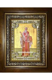 Икона Ириней Лионский, 18x24 см, со стразами, в деревянном киоте, арт вк-2146