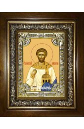 Икона Лаврентий Римский, 18x24 см, со стразами, в деревянном киоте, арт вк-2172