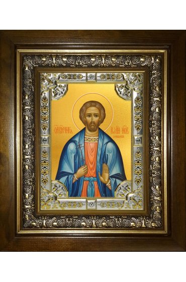 Икона Иоанн Сочавский, 18x24 см, со стразами, в деревянном киоте, арт вк-2173