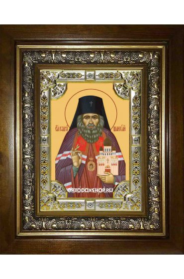 Икона Иоанн Шанхайский и Сан-Францисский, 18x24 см, со стразами, в деревянном киоте, арт вк-2178
