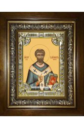 Икона Климент папа Римский, 18x24 см, со стразами, в деревянном киоте, арт вк-2184