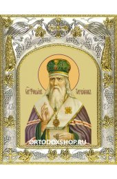 Икона Феофан Затворник 14x18 в серебряном окладе, арт вк-2216