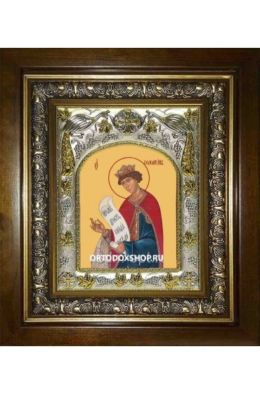 Икона Соломон праотец, 14x18 см, в деревянном киоте 20х24 см, арт вк-2294 Икона Соломон праотец, 14x18 см, в деревянном киоте 20х24 см, арт вк-2294