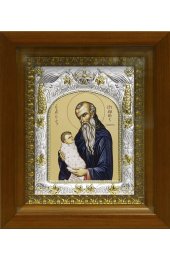 Икона Стилиан Пафлагонский, 14x18 см, в деревянном киоте 20х24 см, арт вк-2311