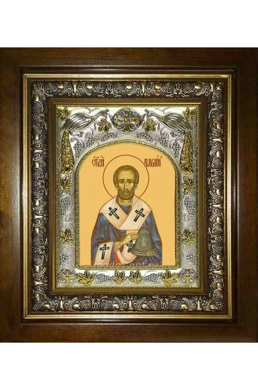 Икона Павлин Милостивый, 14x18 см, в деревянном киоте 20х24 см, арт вк-2320