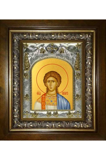 Икона Прохор апостол, 14x18 см, в деревянном киоте 20х24 см, арт вк-2326