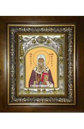 Икона Феогност Киевский и Московский, 14x18 см, в деревянном киоте 20х24 см, арт вк-2335