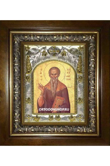 Икона Харлампий священномученик, 14x18 см, в деревянном киоте 20х24 см, арт вк-2339
