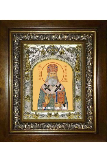 Икона Серафим Богучарский, 14x18 см, в деревянном киоте 20х24 см, арт вк-2341