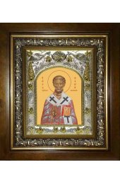 Икона Фавий папа Римский, 14x18 см, в деревянном киоте 20х24 см, арт вк-2343