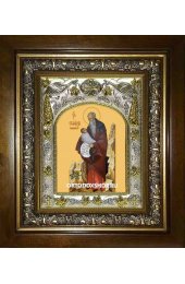 Икона Стилиан преподобный, 14x18 см, в деревянном киоте 20х24 см, арт вк-2344