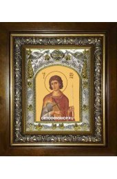 Икона Фанурий Родосский, 14x18 см, в деревянном киоте 20х24 см, арт вк-2359