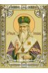 Икона Феофан Затворник серебро 18 х 24 со стразами, арт вк-2381
