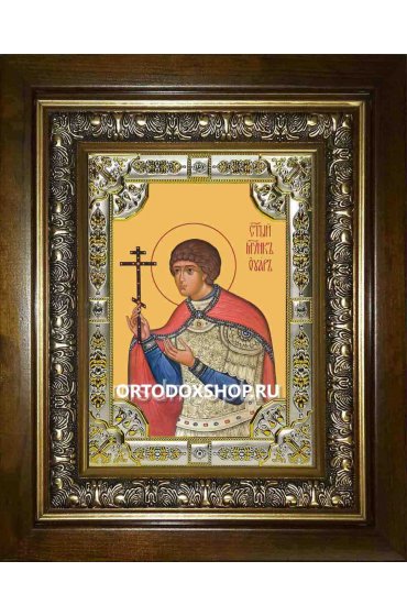 Икона Уар мученик, 18x24 см, со стразами, в деревянном киоте, арт вк-2451