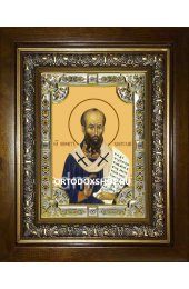 Икона Нифонт Кипрский, 18x24 см, со стразами, в деревянном киоте, арт вк-2454