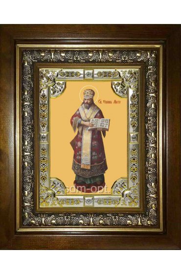 Икона Филипп Московский, 18x24 см, со стразами, в деревянном киоте, арт вк-2457
