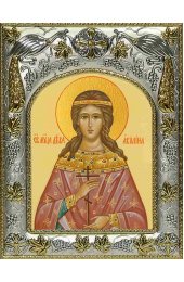 Икона Акилина Дева 14x18 в серебряном окладе, арт вк-2547