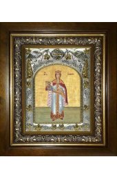 Икона Феодора Цареградская, 14x18 см, в деревянном киоте 20х24 см, арт вк-2577