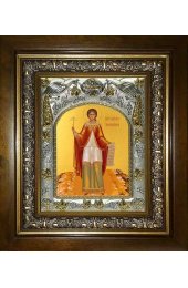Икона Василисса Никомидийская, 14x18 см, в деревянном киоте 20х24 см, арт вк-2584