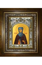 Икона Евгения преподобномученица, 14x18 см, в деревянном киоте 20х24 см, арт вк-2600