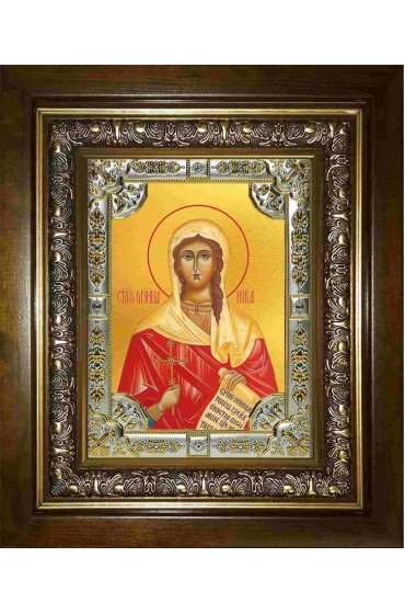 Икона Ника Коринфская, 18x24 см, со стразами, в деревянном киоте, арт вк-2647