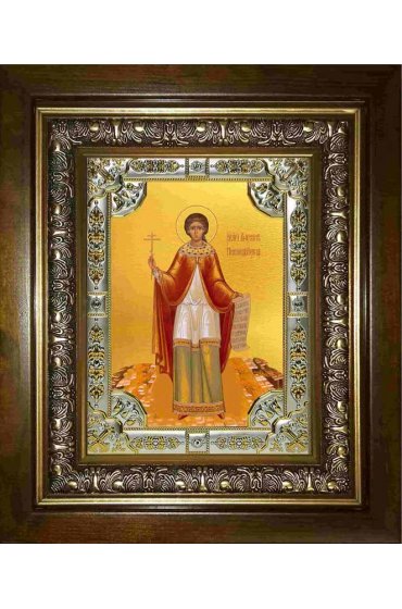 Икона Василисса Никомидийская, 18x24 см, со стразами, в деревянном киоте, арт вк-2650