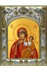 Икона Божьей Матери Ватопедская 14x18 в серебряном окладе, арт вк-2706