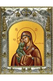 Икона Божьей Матери Елецкая 14x18 в серебряном окладе, арт вк-2716
