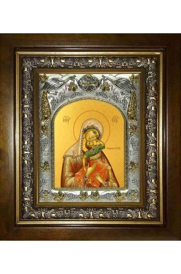Икона Божья Матерь Акидимская, 14x18 см, в деревянном киоте 20х24 см, арт вк-2739