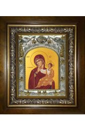 Икона Божья Матерь Ватопедская, 14x18 см, в деревянном киоте 20х24 см, арт вк-2759