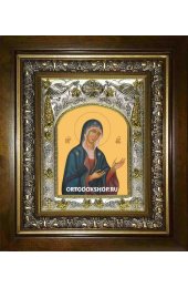 Икона Божья Матерь Деисусная, 14x18 см, в деревянном киоте 20х24 см, арт вк-2760
