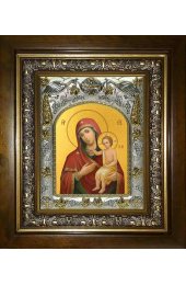Икона Божья Матерь Воспитание, 14x18 см, в деревянном киоте 20х24 см, арт вк-2769