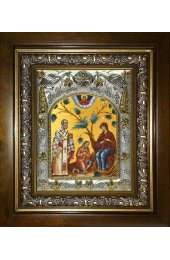 Икона Божья Матерь Беседная, 14x18 см, в деревянном киоте 20х24 см, арт вк-2771