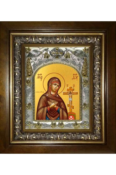 Икона Божья Матерь Ахтырская, 14x18 см, в деревянном киоте 20х24 см, арт вк-2774