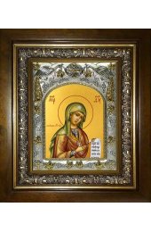Икона Божья Матерь Боголюбская, 14x18 см, в деревянном киоте 20х24 см, арт вк-2775