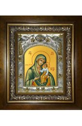 Икона Божья Матерь Виленская, 14x18 см, в деревянном киоте 20х24 см, арт вк-2778